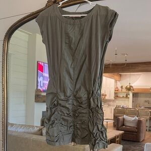 Elegant Olive Green Mini Dress